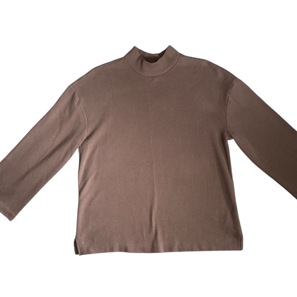 Old Navy Oversized Mock Turtleneck Sweater Tan Size Medium